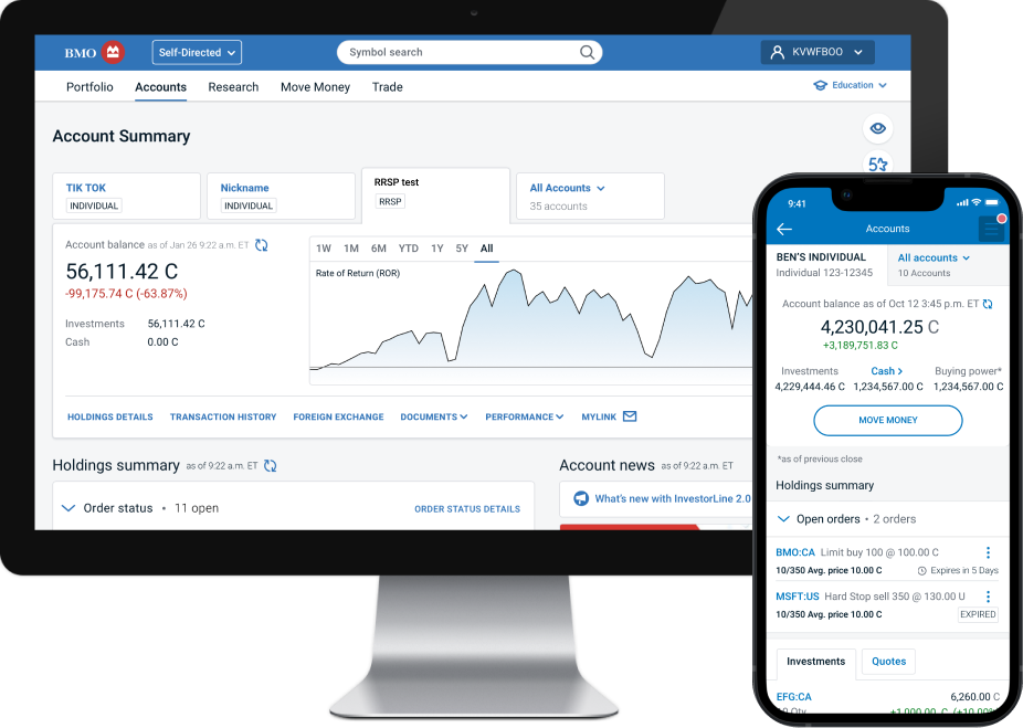 Investorline 2.0 landing page